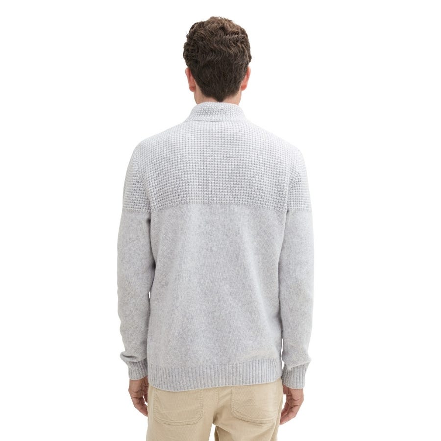 wala Jerseys Tom tailor Cosy Structure Mix Knit Troyer Flat Knit Tops Últimos 2 días