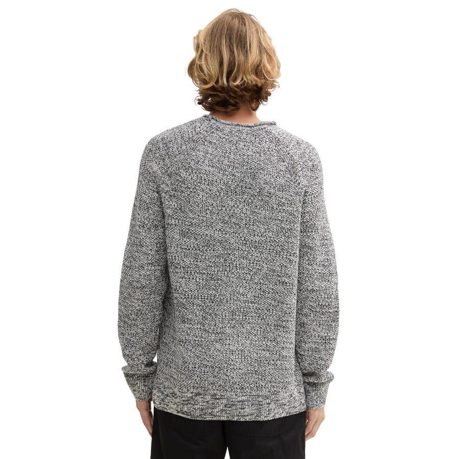wala Jerseys Tom tailor Twotone Crewneck Knit Flat Knit Tops Oferta especial de fábrica