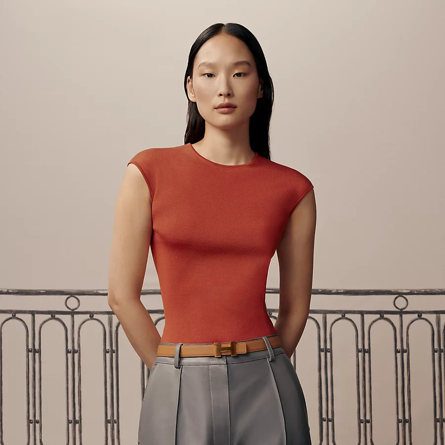 Hermès Hebilla de cinturón Mini Constance Martelée & Piel de cinturón reversible 24 mm Tienda de fábrica