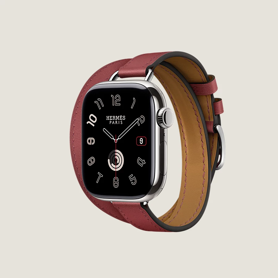 Hermès Caja Series 10 & Correa Apple Watch Hermès Double Tour 42 mm Attelage Ofertas especiales