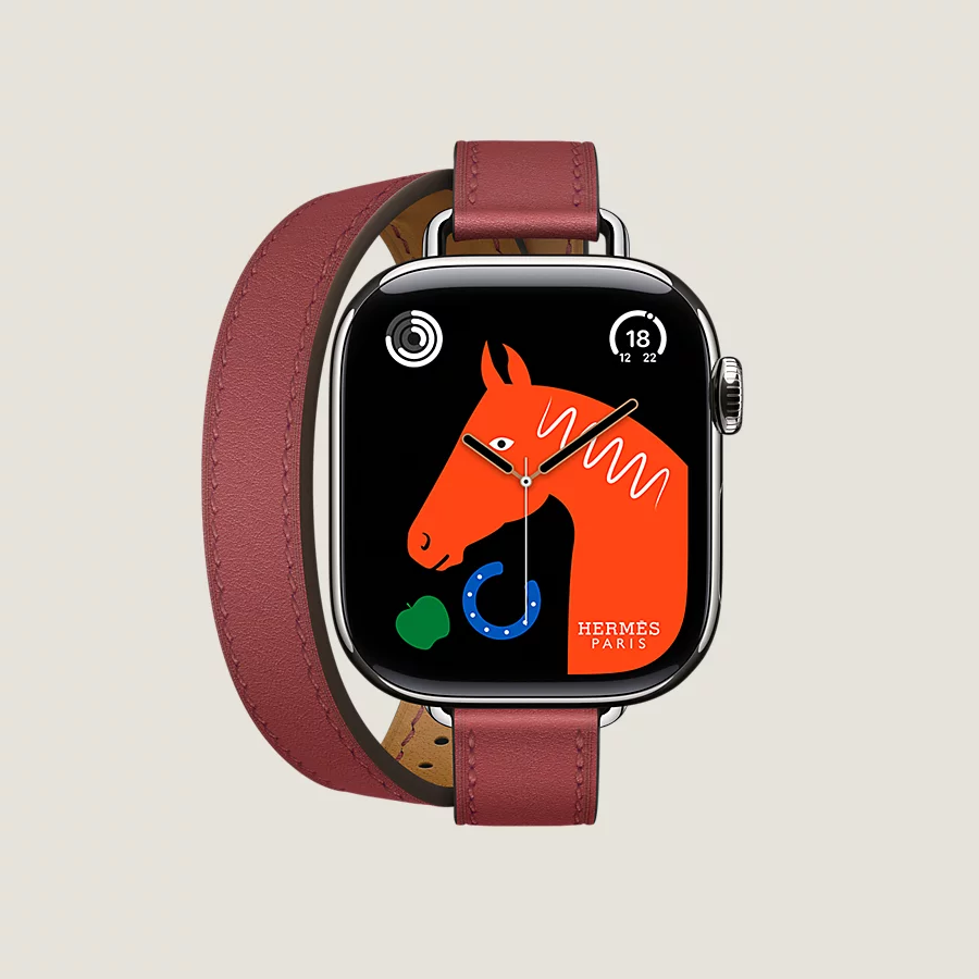 Hermès Caja Series 10 & Correa Apple Watch Hermès Double Tour 42 mm Attelage Ofertas especiales