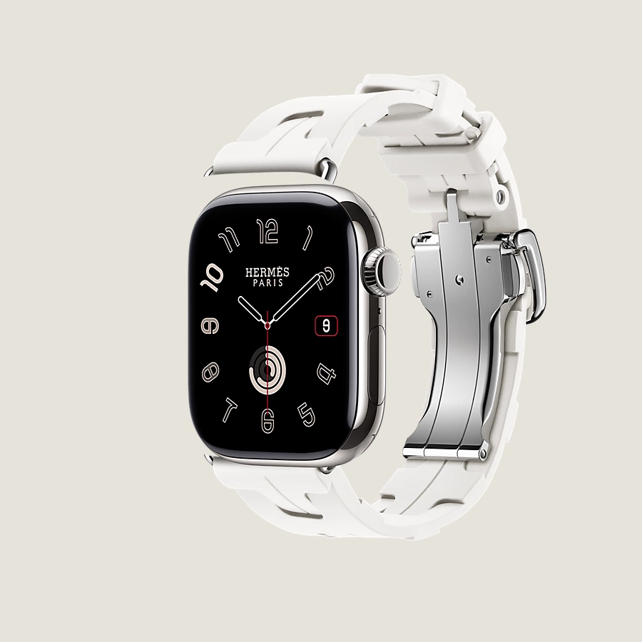 Hermès Caja Series 10 & Correa Apple Watch Hermès Single Tour 42 mm Hebilla desplegable Kilim Precio ultrabajo