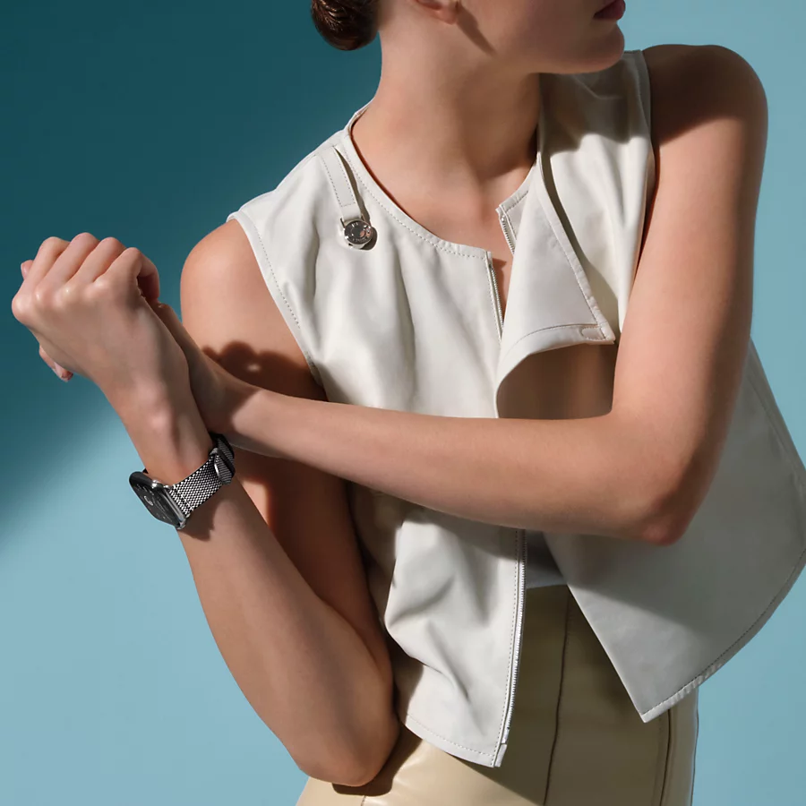 Hermès Caja Series 10 & Correa Apple Watch Hermès Single Tour 42 mm Toile H 2025