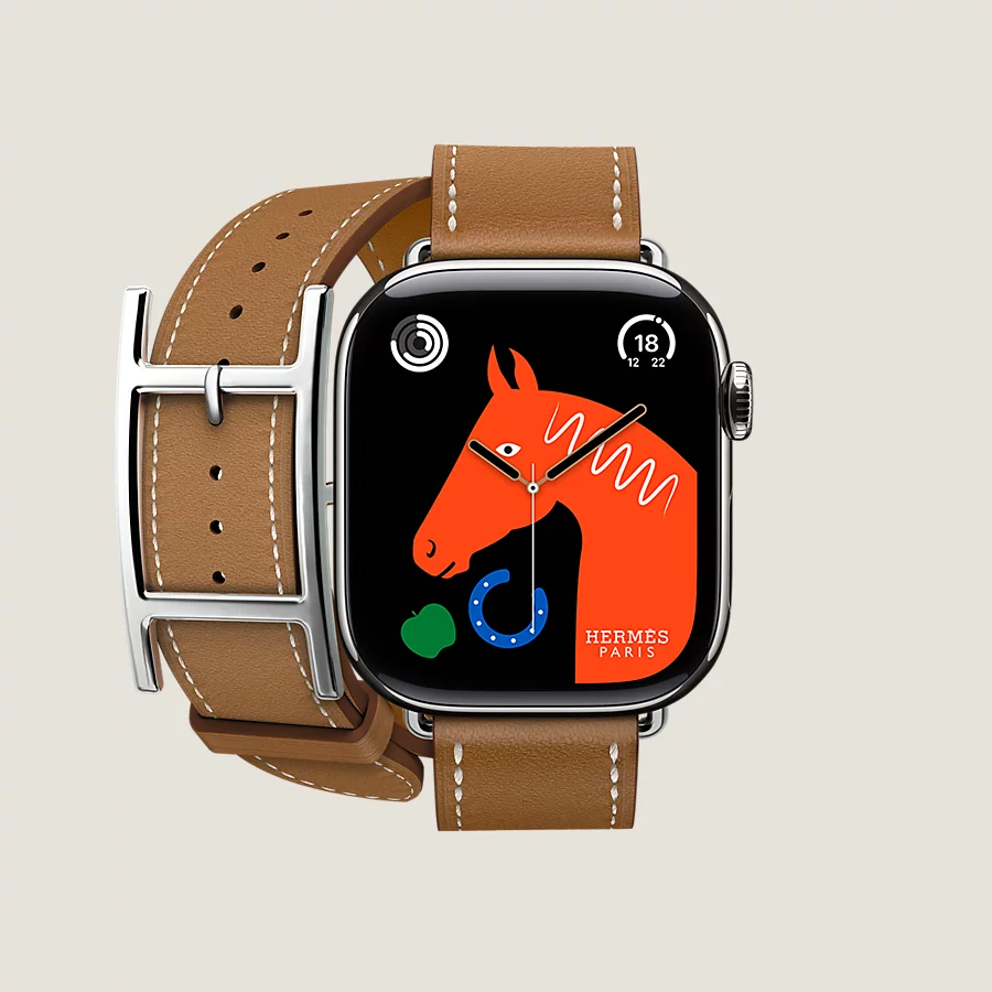Hermès Caja Series 10 & Correa Apple Watch Hermès Double Tour 42 mm Hapi Outlet online