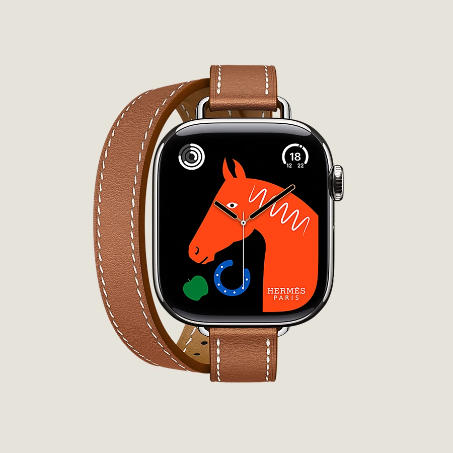 Hermès Caja Series 10 & Correa Apple Watch Hermès Double Tour 42 mm Attelage Rebajas