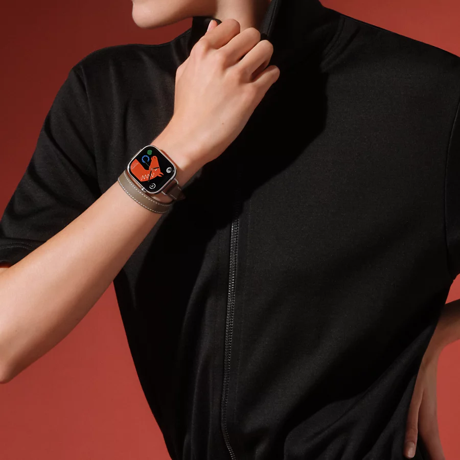 Hermès Caja Series 10 & Correa Apple Watch Hermès Double Tour 42 mm Attelage Ofertas
