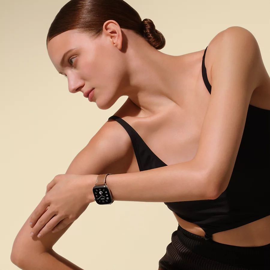 Hermès Caja Series 10 & Correa Apple Watch Hermès Single Tour 42 mm Venta caliente