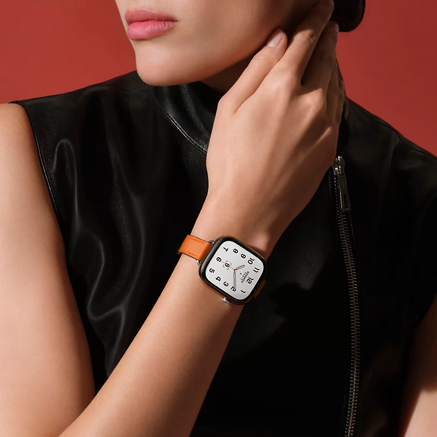 Hermès Caja Series 10 & Correa Apple Watch Hermès Single Tour 42 mm Attelage Rebajas baratas