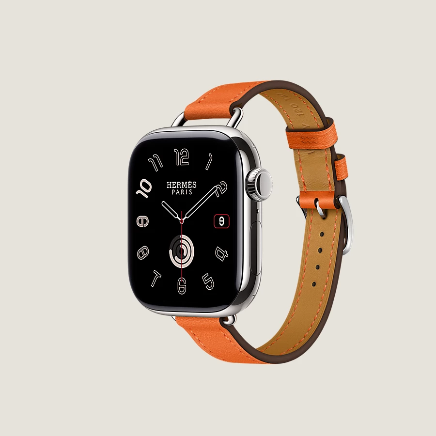 Hermès Caja Series 10 & Correa Apple Watch Hermès Single Tour 42 mm Attelage Rebajas baratas