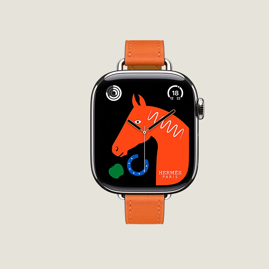 Hermès Caja Series 10 & Correa Apple Watch Hermès Single Tour 42 mm Attelage Rebajas baratas