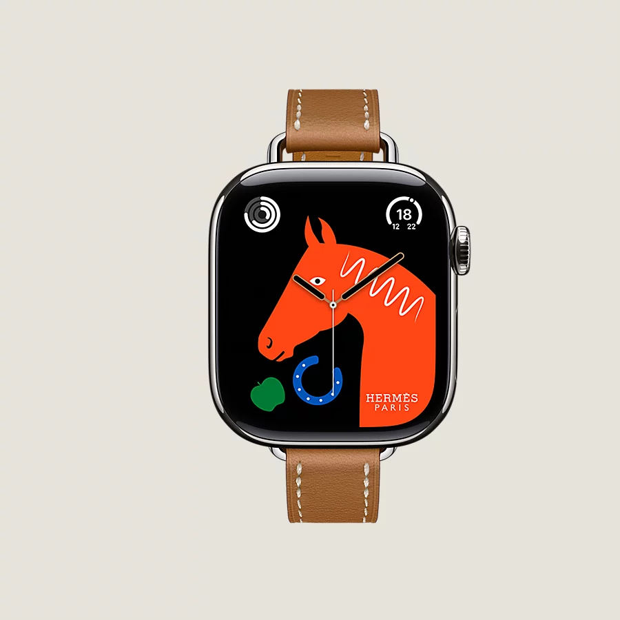 Hermès Caja Series 10 & Correa Apple Watch Hermès Single Tour 42 mm Attelage Descuento