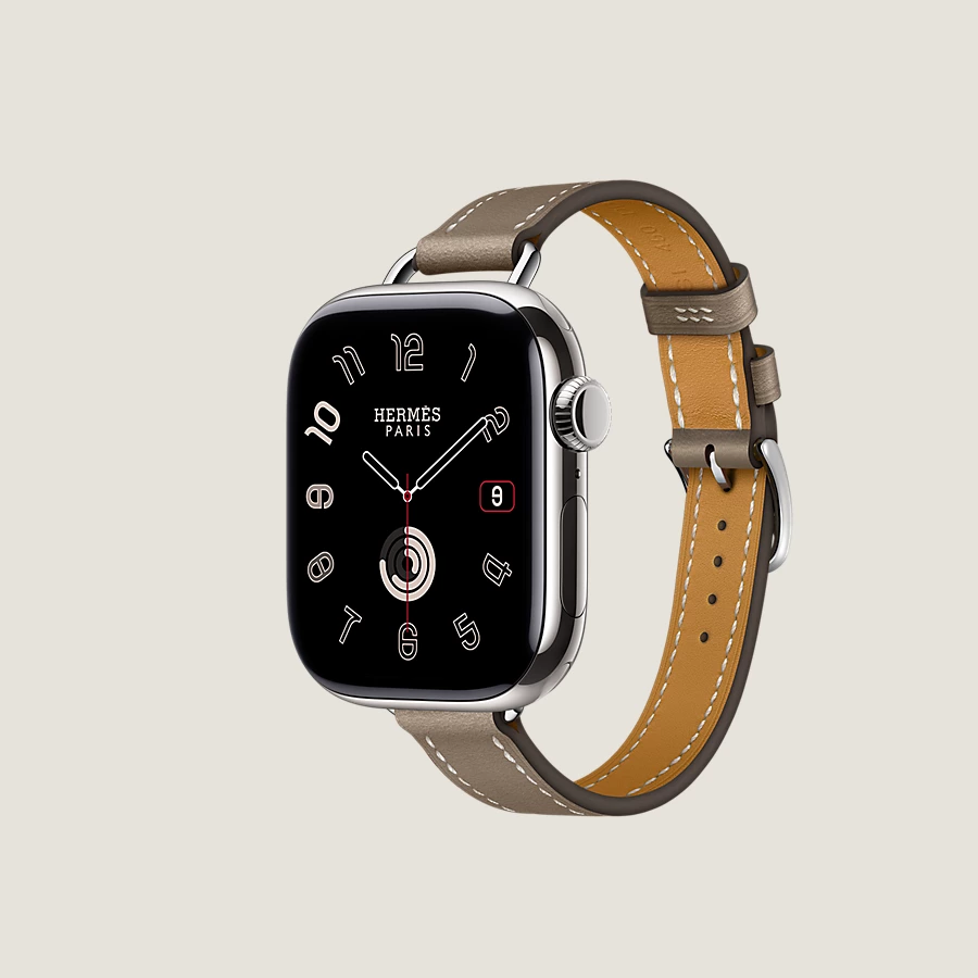 Hermès Caja Series 10 & Correa Apple Watch Hermès Single Tour 42 mm Attelage Tienda