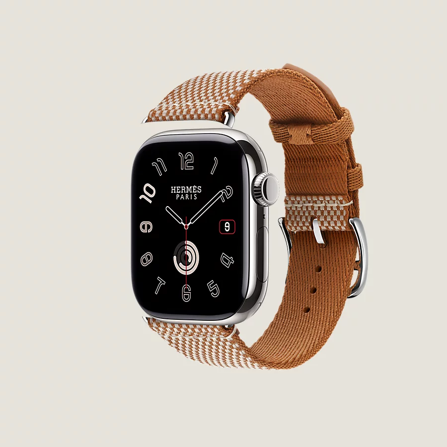 Hermès Caja Series 10 & Correa Apple Watch Hermès Single Tour 42 mm Toile H Liquidación