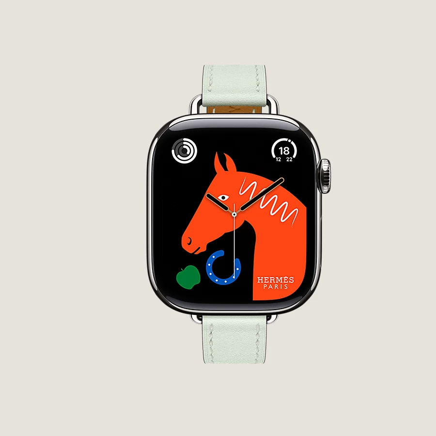 Hermès Caja Series 10 & Correa Apple Watch Hermès Single Tour 42 mm Attelage Rebajas top