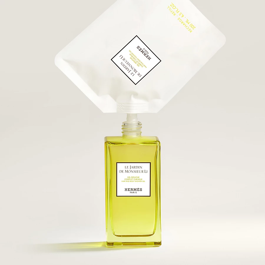 Hermès Le Jardin de Monsieur Li Recarga de gel de ducha para cuerpo y cabello - 200 ml Última moda