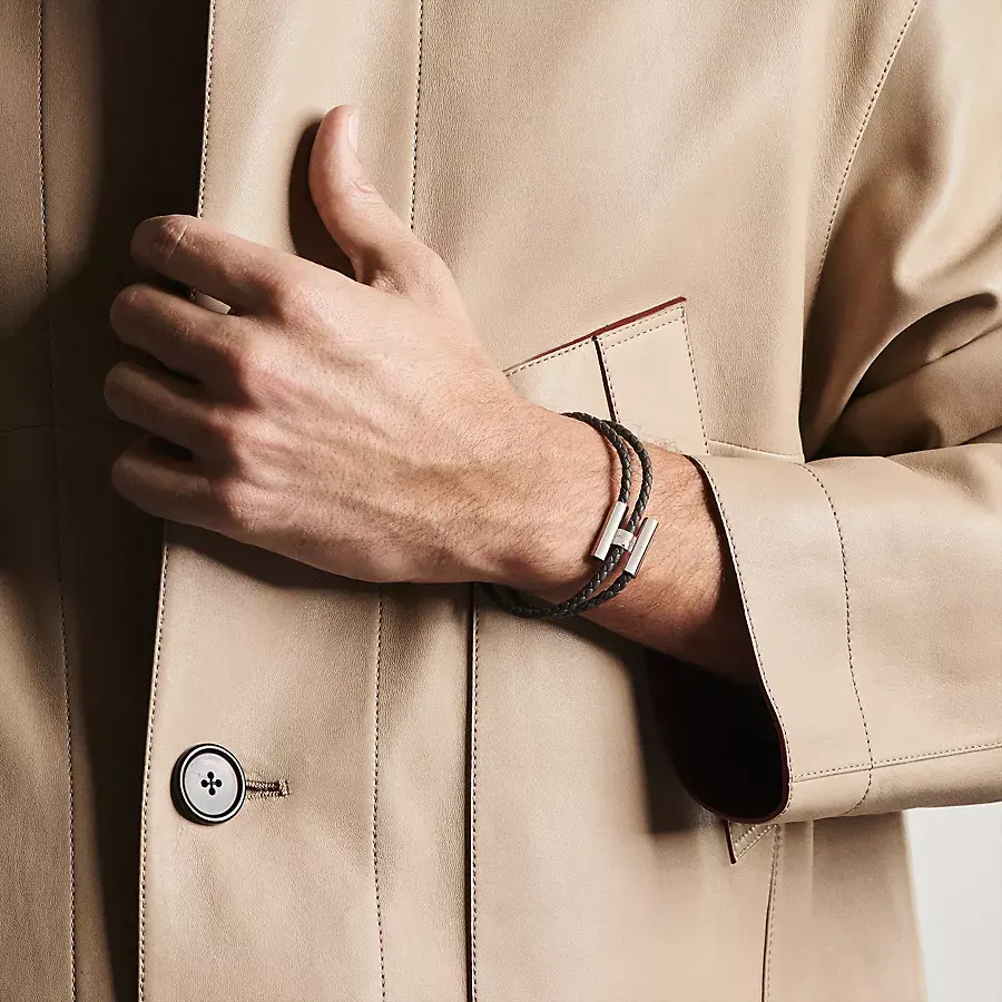 Hermès Pulsera Tournis Tressé En oferta