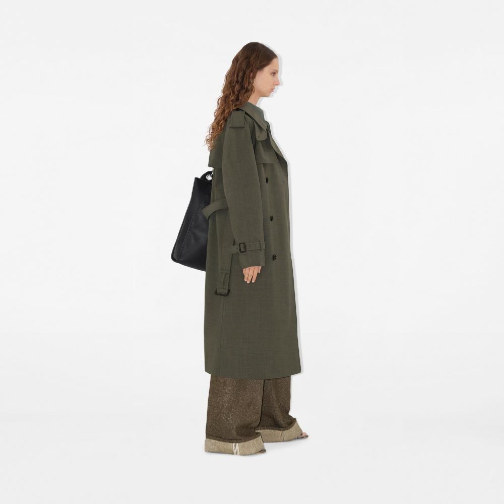 Burberry Trench coat largo en lana elásticaPrecio 2.590 00 € Novedades Ahorra y exporta