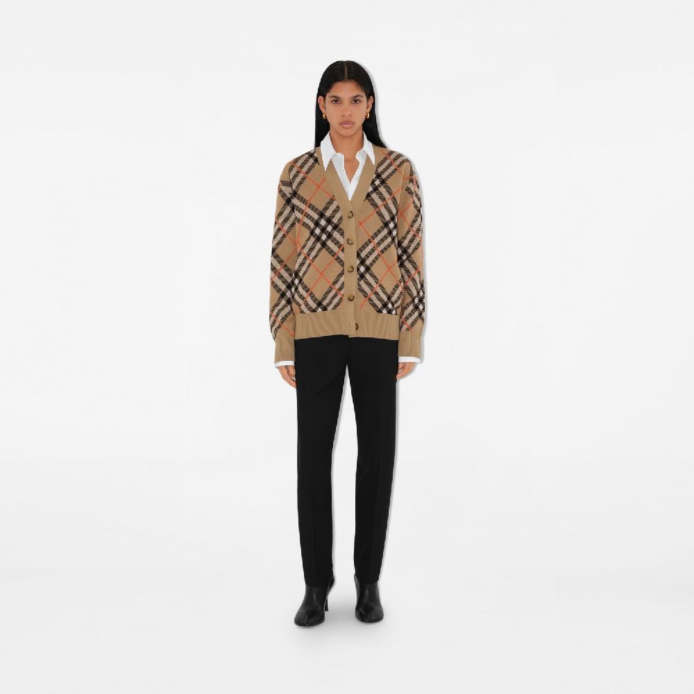 Burberry Cárdigan en mezcla de lana y mohair CheckPrecio 1.090 00 € Venta caliente