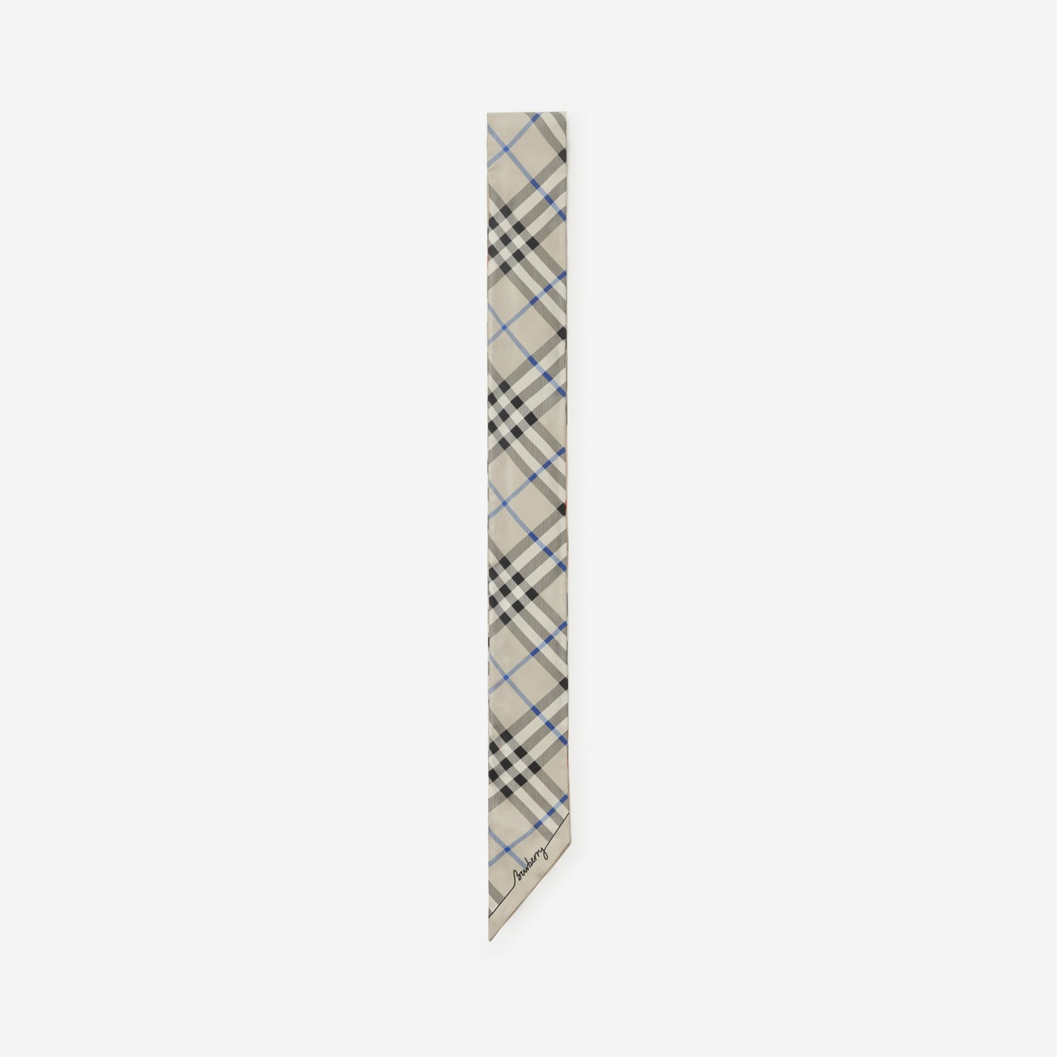 Burberry Pañuelo estrecho en seda con motivos Check contrastantesPrecio 190 00 € Novedades Rebajas baratas