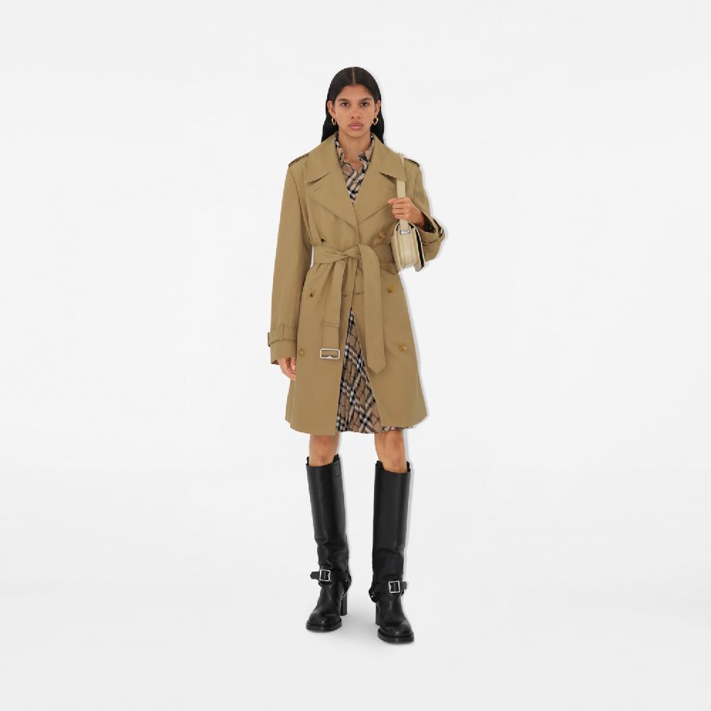 Burberry Trench coat de longitud media en mezcla de algodónPrecio 2.190 00 € Pasarela Descuento por venta flash