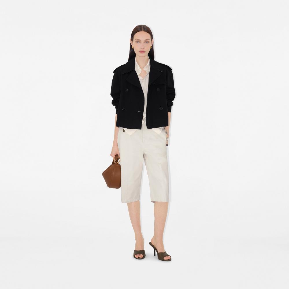 Burberry Chaqueta cropped estilo trench coat en gabardinaPrecio 1.590 00 € Envío gratis