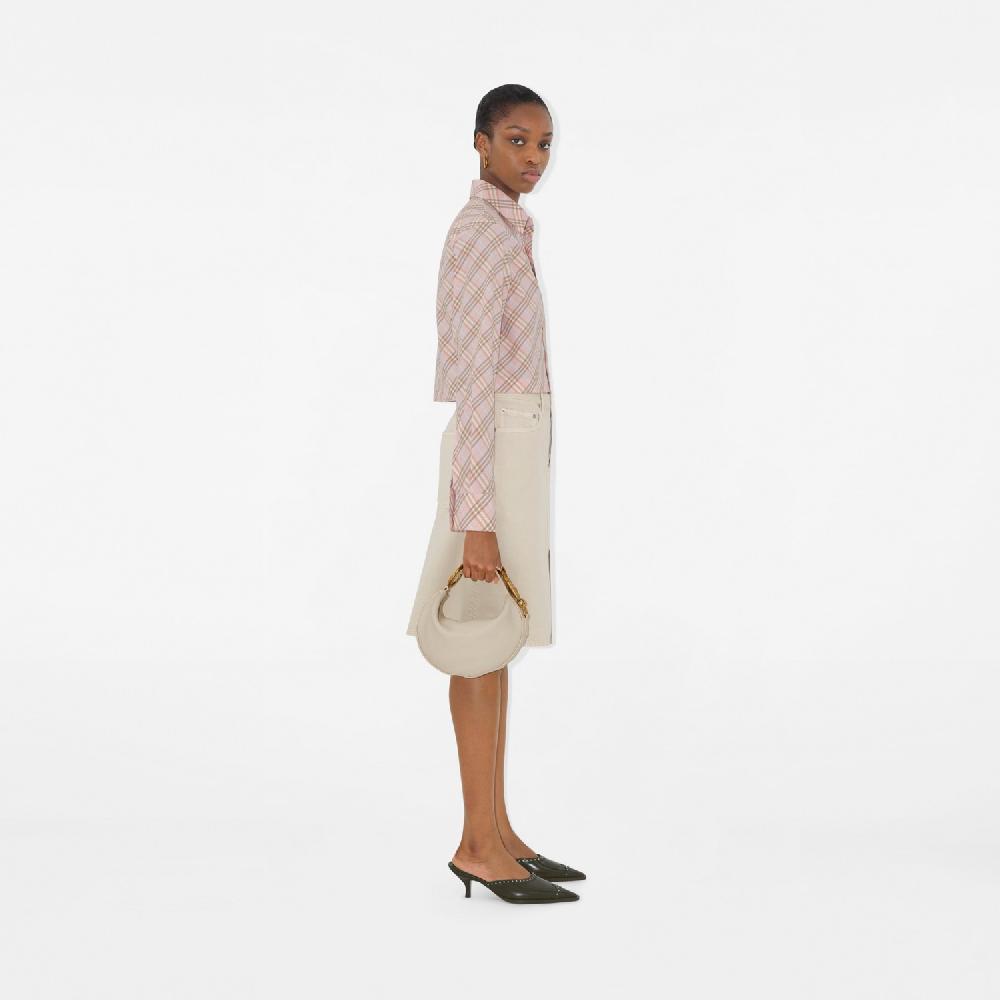 Burberry Camisa cropped en algodón CheckPrecio 620 00 € Corte estándar Promoción trimestral