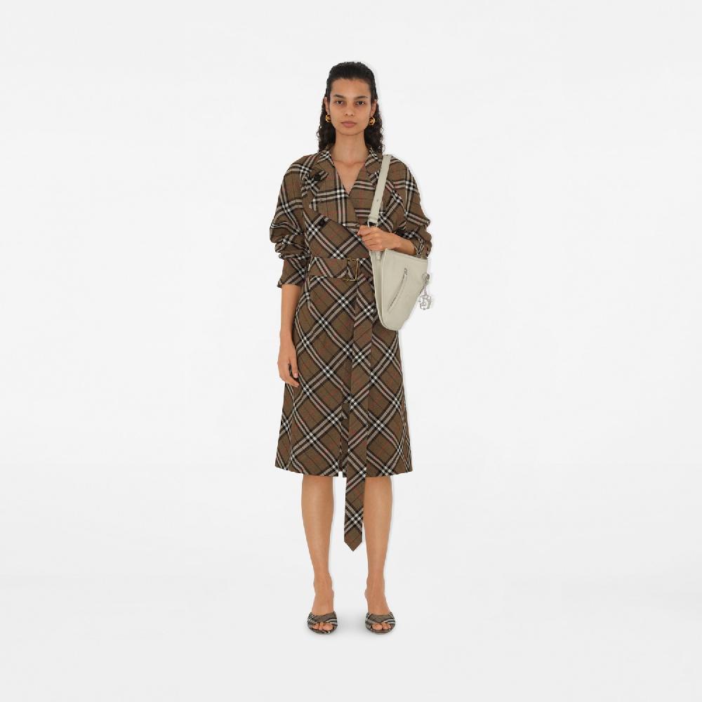 Burberry Vestido estilo trench coat en mezcla de seda CheckPrecio 1.990 00 € Últimos 2 días