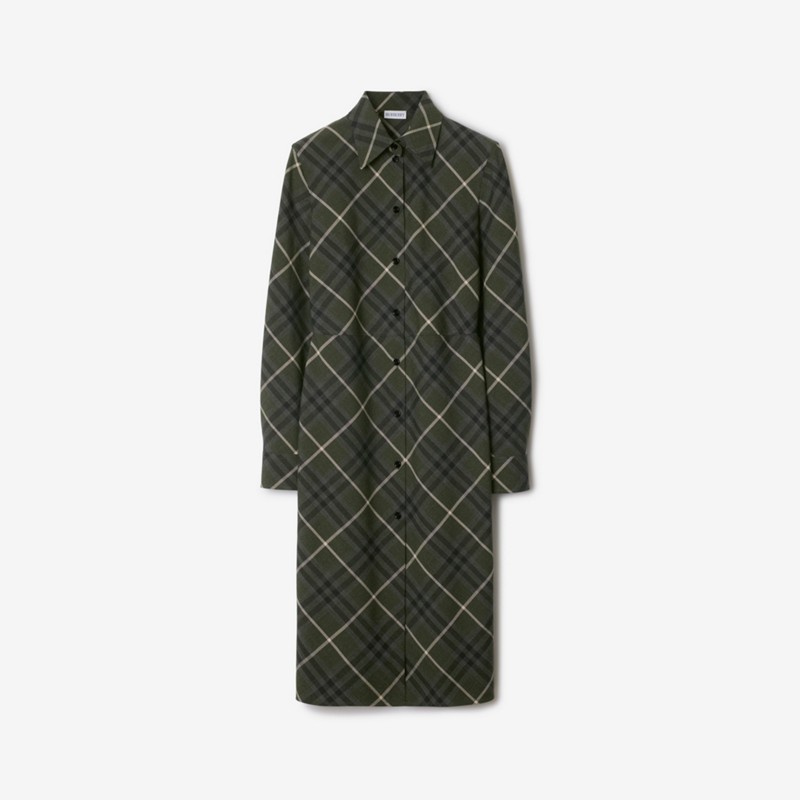 Burberry Vestido camisero en mezcla de lana CheckPrecio 1.250 00 € Pasarela