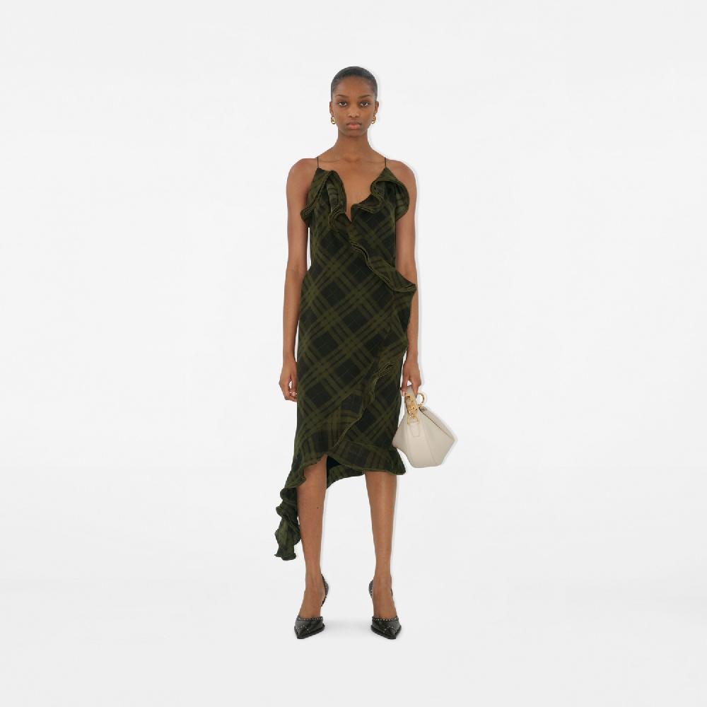 Burberry Vestido cruzado en seda CheckPrecio 2.590 00 € Tienda de fábrica
