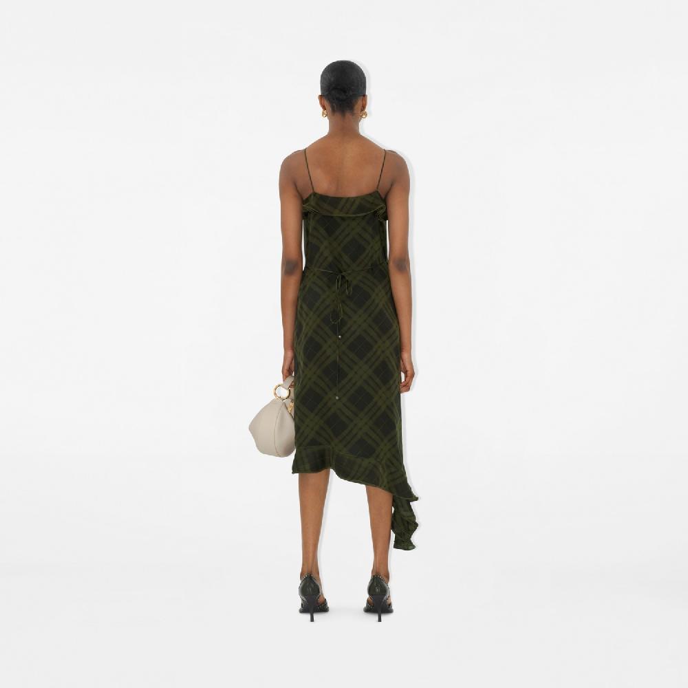 Burberry Vestido cruzado en seda CheckPrecio 2.590 00 € Tienda de fábrica