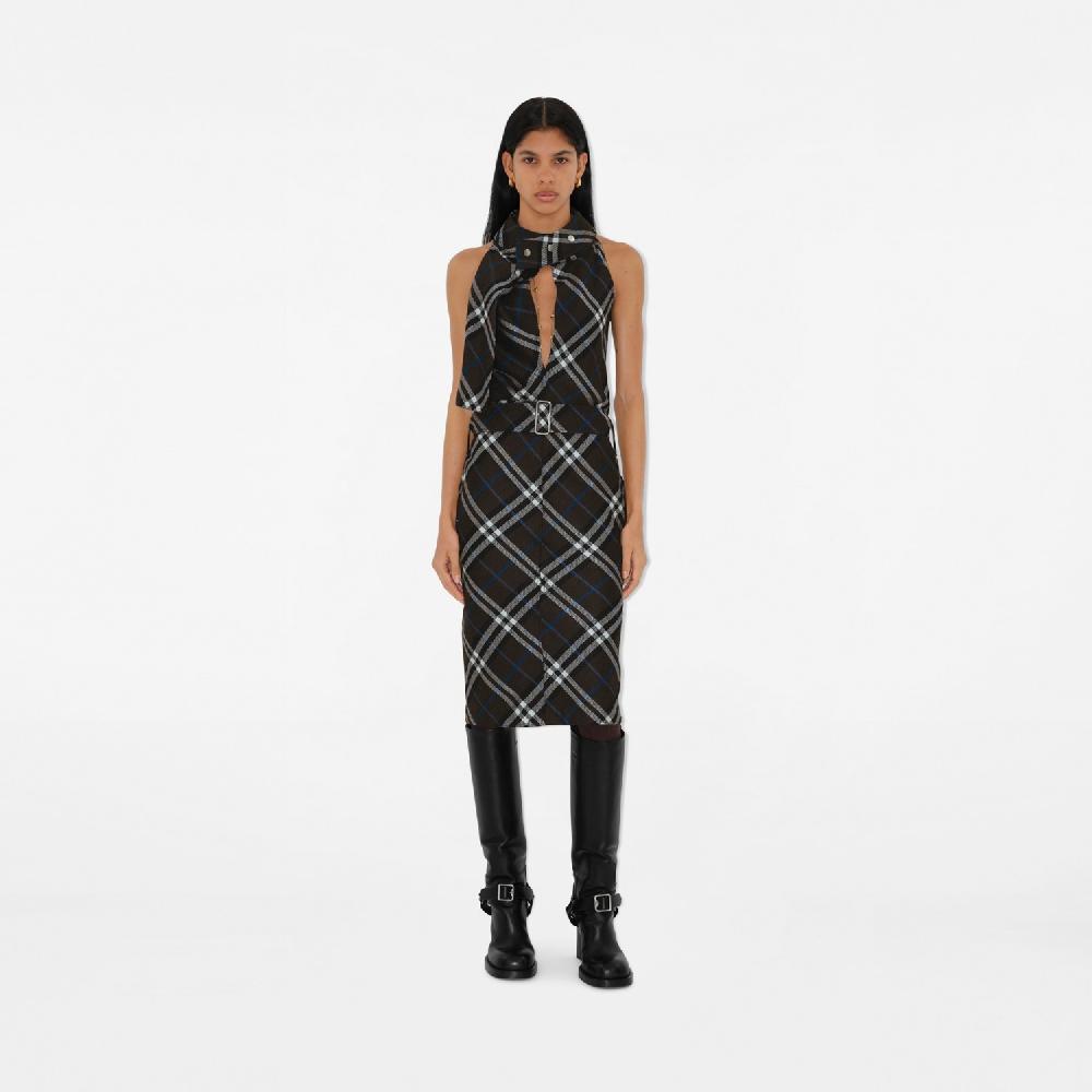 Burberry Vestido en lana y seda CheckPrecio 1.750 00 € Ahorra y exporta