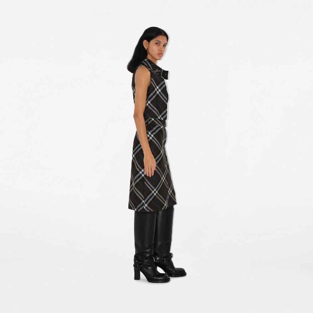 Burberry Vestido en lana y seda CheckPrecio 1.750 00 € Ahorra y exporta