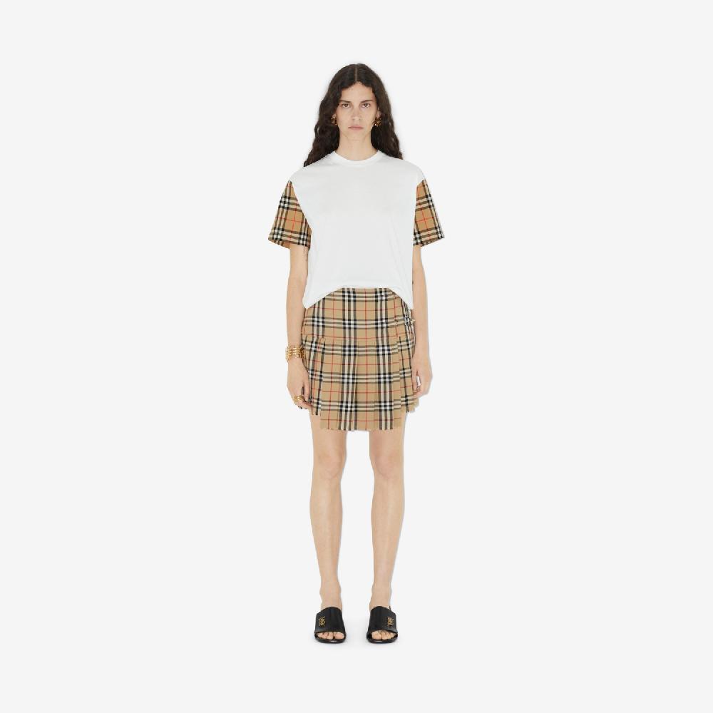 Burberry Camiseta en algodón con mangas CheckPrecio 450 00 € Extragrande Última moda