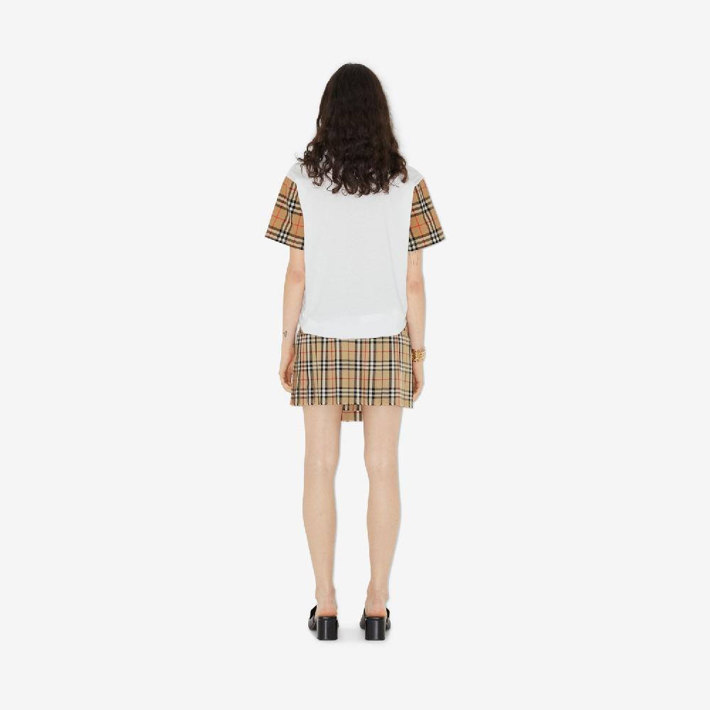 Burberry Camiseta en algodón con mangas CheckPrecio 450 00 € Extragrande Última moda