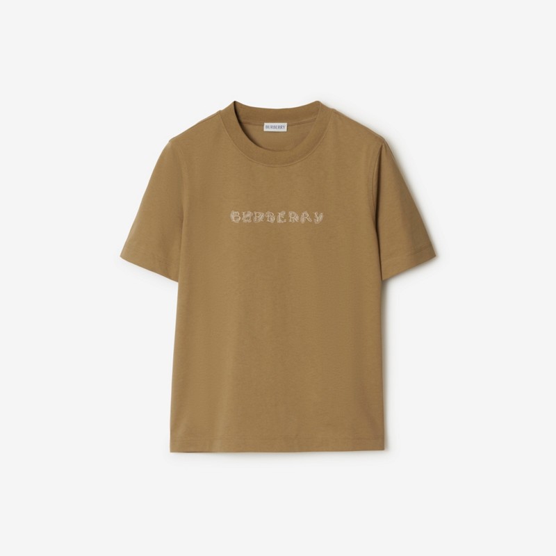 Burberry Camiseta en algodón con logotipo y motivo de cachemiraPrecio 450 00 € Grandes ahorros