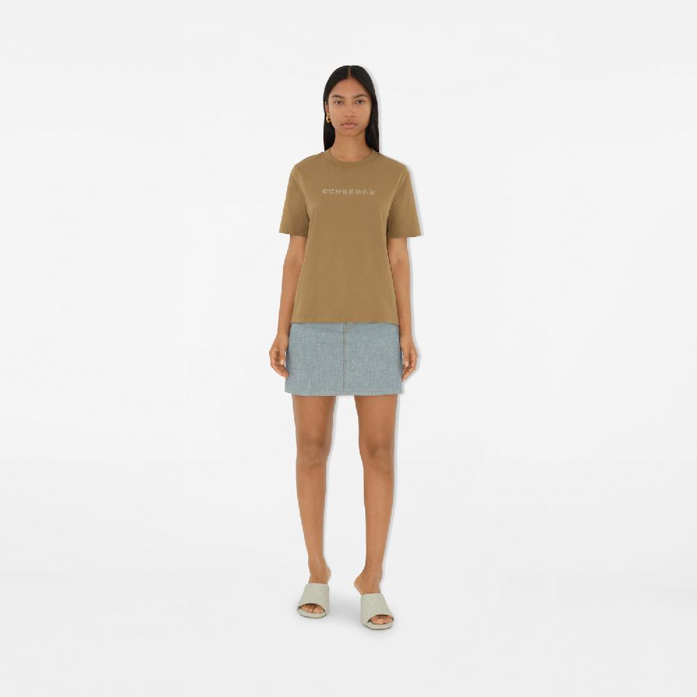 Burberry Camiseta en algodón con logotipo y motivo de cachemiraPrecio 450 00 € Grandes ahorros