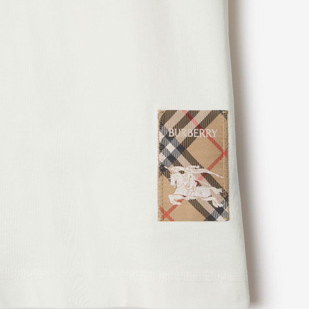 Burberry Camiseta en algodón con etiqueta CheckPrecio 320 00 € En línea
