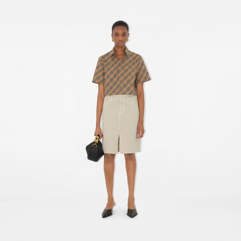 Burberry Camisa cropped en algodón CheckPrecio 590 00 € Corte estándar Gran oferta