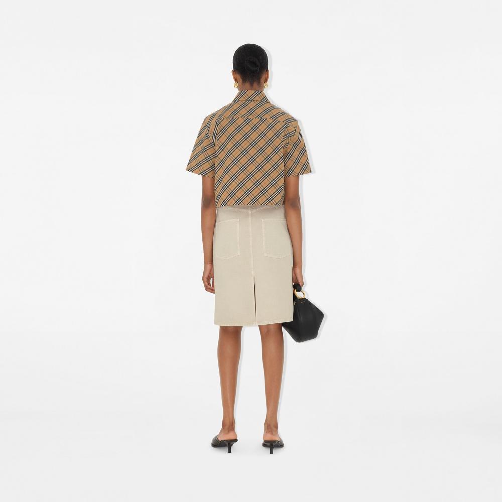 Burberry Camisa cropped en algodón CheckPrecio 590 00 € Corte estándar Gran oferta