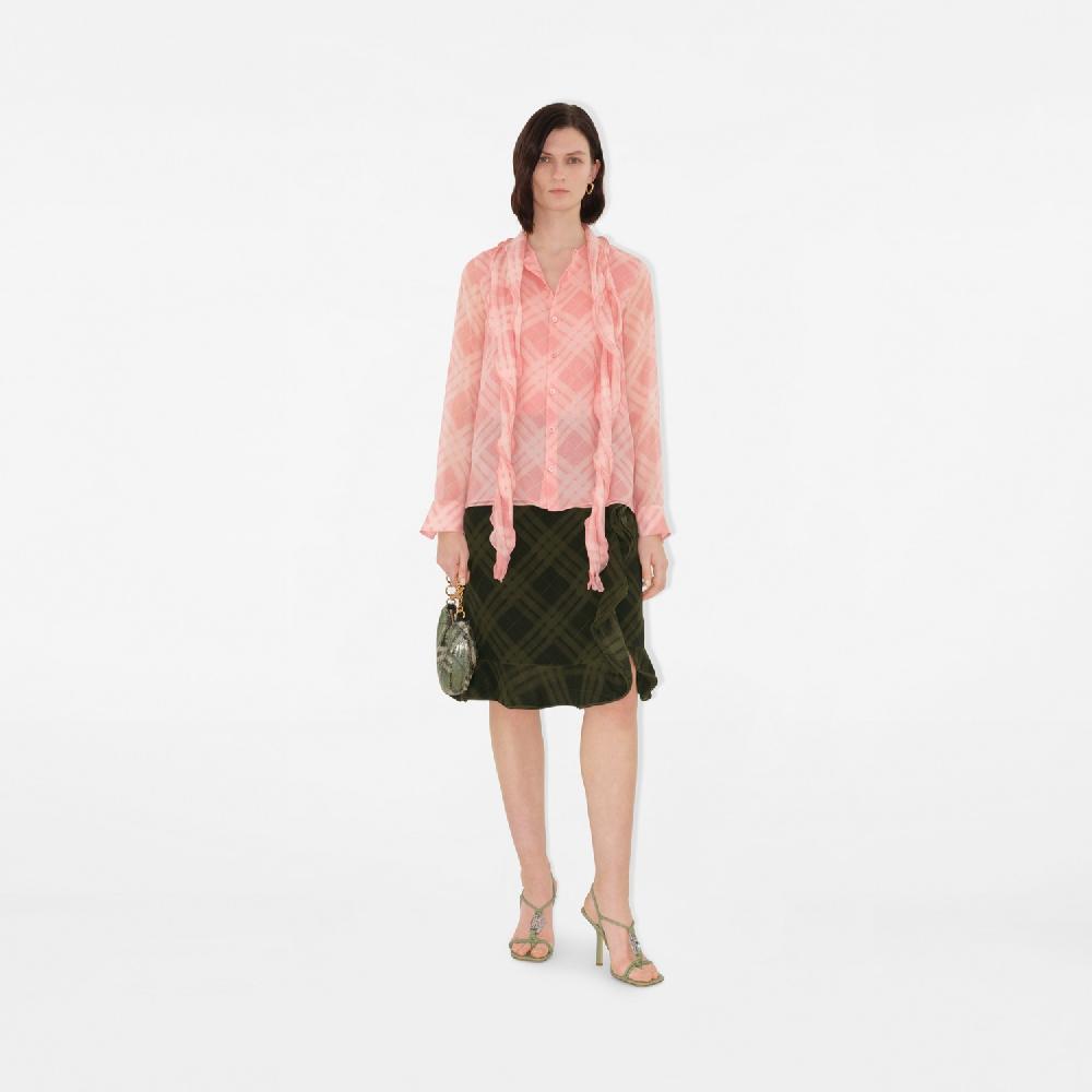 Burberry Falda cruzada en seda CheckPrecio 1.990 00 € Grandes descuentos