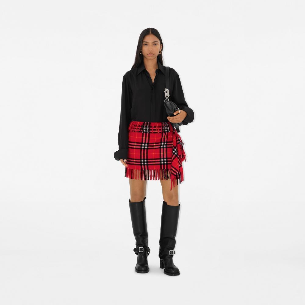 Burberry Falda estilo bufanda en lana y cachemir CheckPrecio 1.090 00 € Pasarela Precios de Black Friday