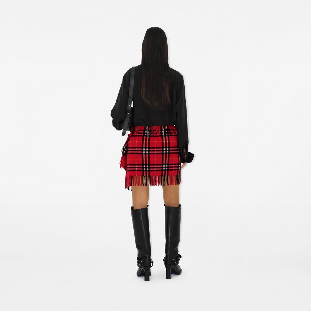 Burberry Falda estilo bufanda en lana y cachemir CheckPrecio 1.090 00 € Pasarela Precios de Black Friday