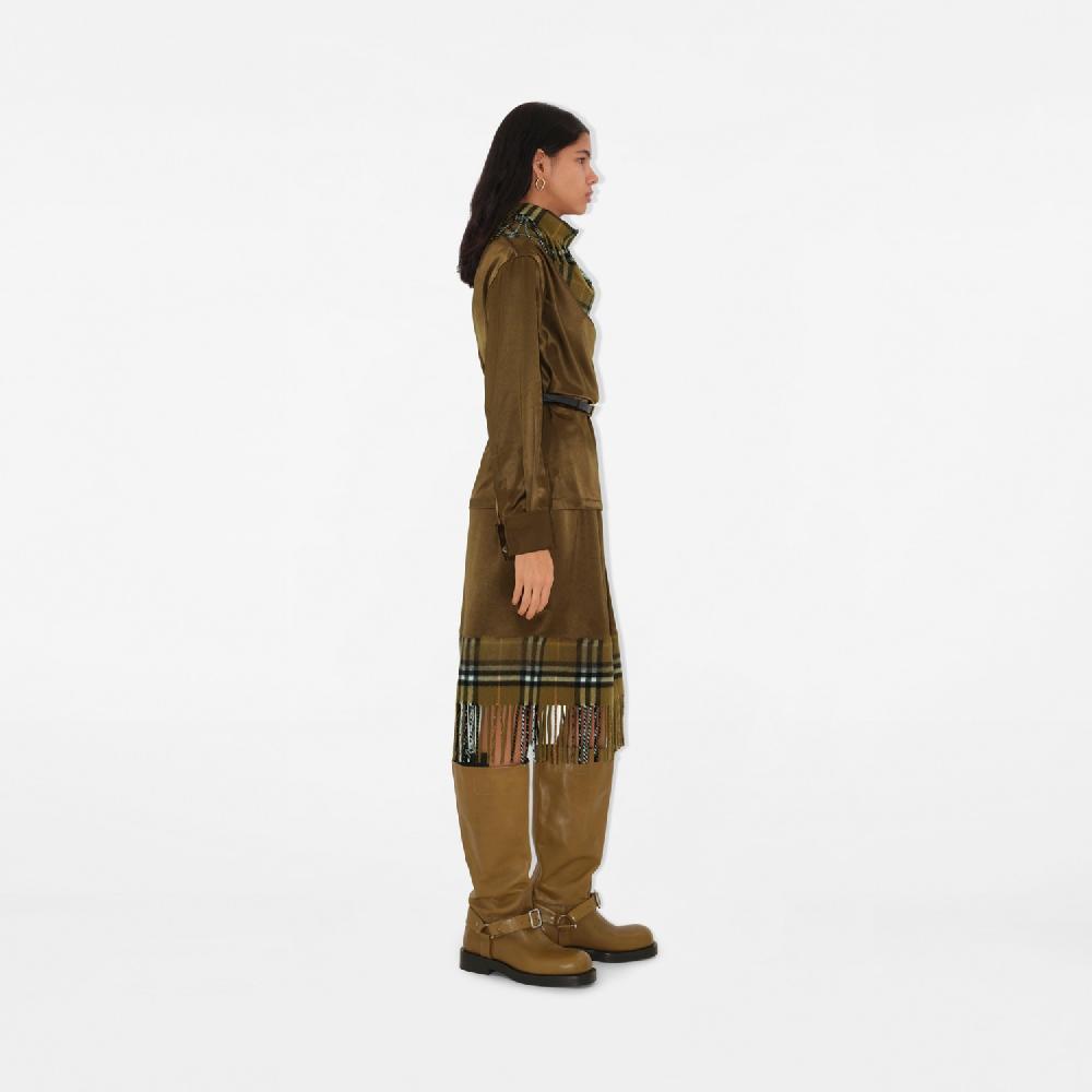 Burberry Falda en raso con bajo Check estilo bufandaPrecio 1.850 00 € Pasarela En oferta