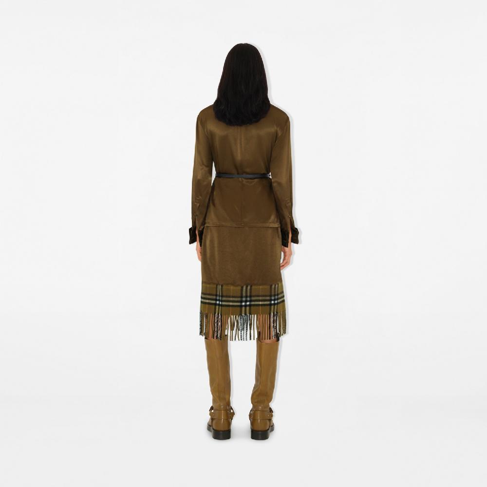 Burberry Falda en raso con bajo Check estilo bufandaPrecio 1.850 00 € Pasarela En oferta