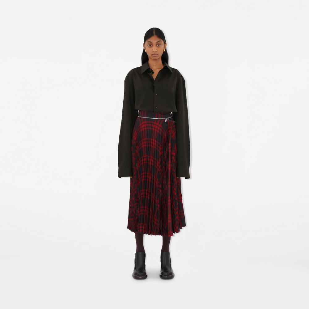 Burberry Falda plisada mini en mezcla de lana CheckPrecio 1.450 00 € Descuentos del mes