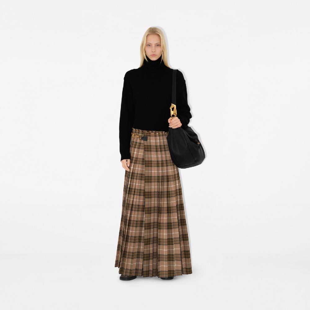 Burberry Falda escocesa larga en mezcla de lana CheckPrecio 2.590 00 € Descuento por venta flash