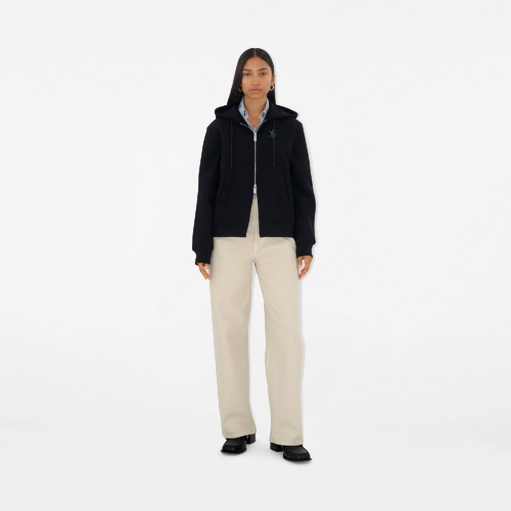 Burberry Sudadera en mezcla de algodón con cremallera logotipo corona de cardos y capuchaPrecio 840 00 € Liquidación