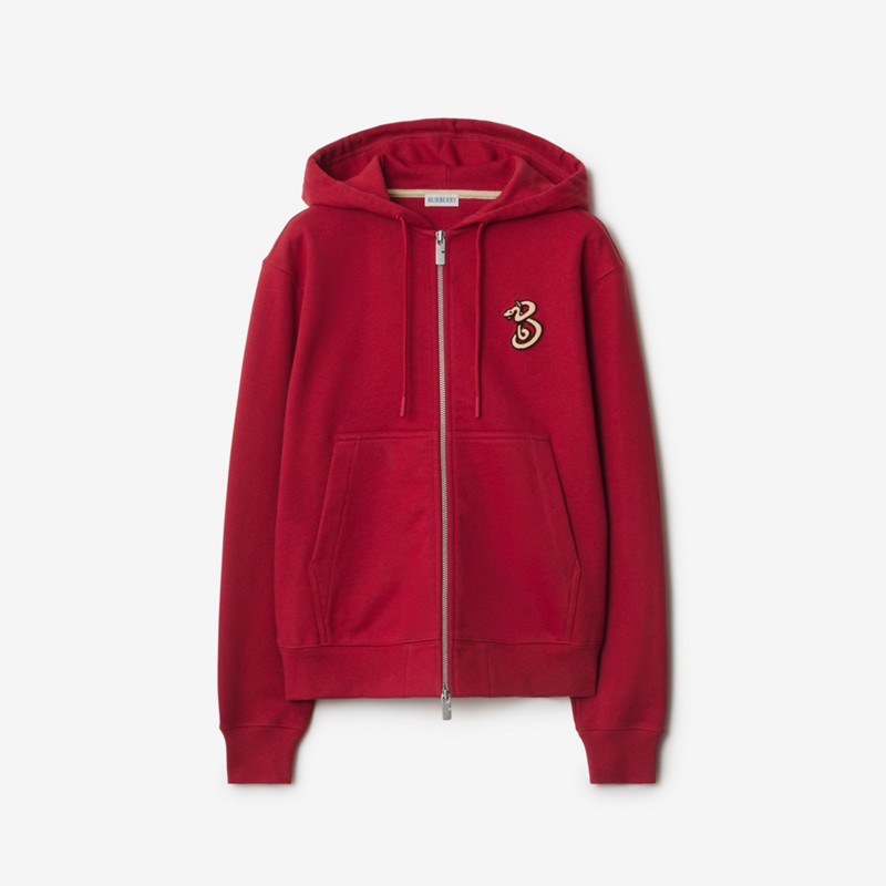 Burberry Sudadera en algodón con cremallera capucha y motivo B SnakePrecio 790 00 € Año Nuevo Lunar Precio de fábrica