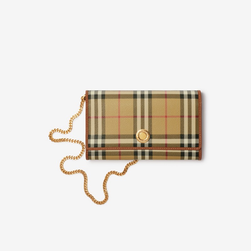 Burberry Cartera Check con asa de cadenaPrecio 850 00 € Personalizable con iniciales Venta caliente