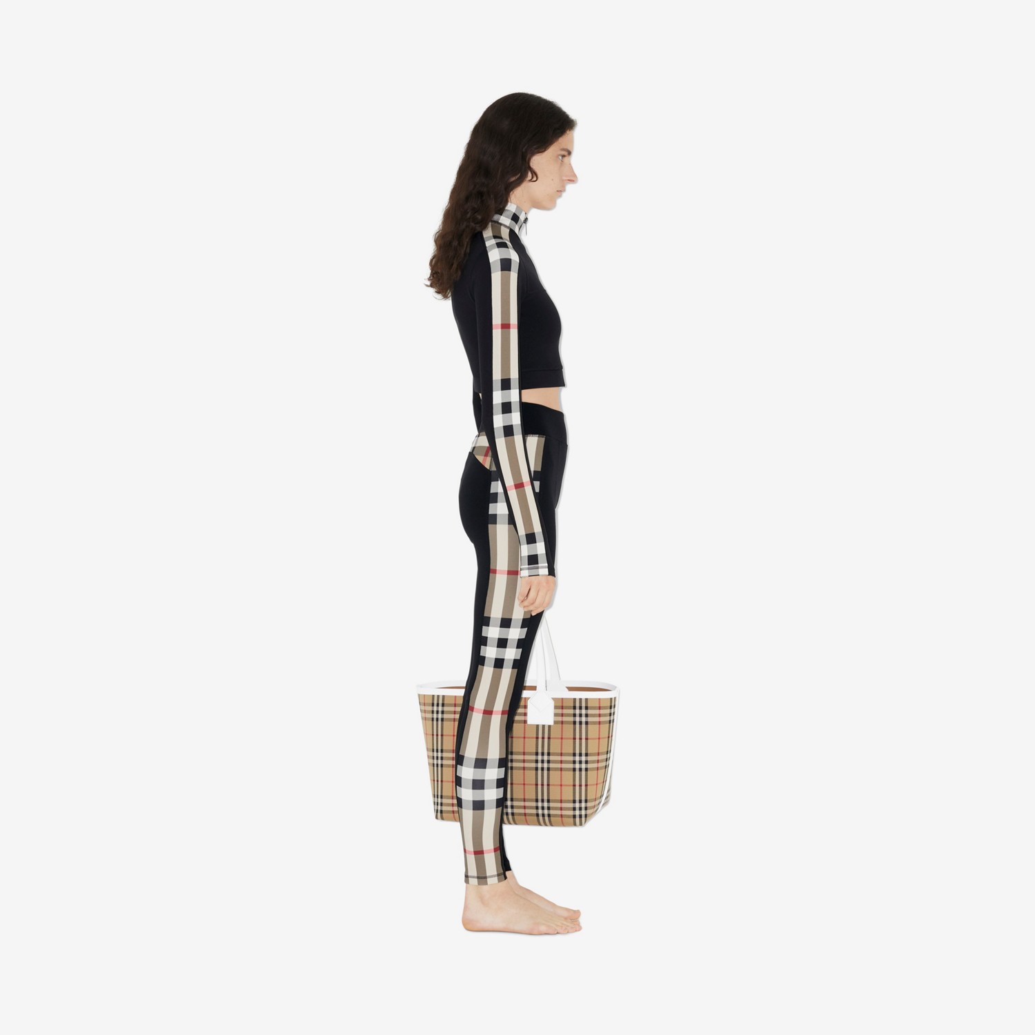 Burberry Chaqueta en tejido jersey elástico con paneles CheckPrecio 550 00 € En línea